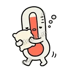 想睡觉 - 冷热温度计表情
