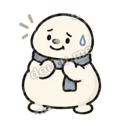 尬笑僵住 - 冷场小雪人表情