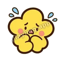 黄花害怕 - 边框元气黄花表情