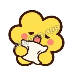黄花困倦 - 边框元气黄花表情