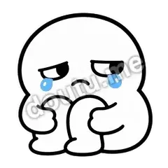 委屈成饼 - 白团子表情