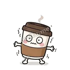 咖啡因超标 - 小咖啡杯表情