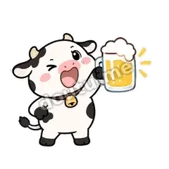 喝一杯 - 小奶牛表情