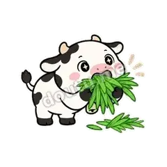 吃草 - 小奶牛表情