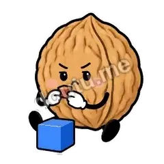 我先试小的 - 核桃想想表情