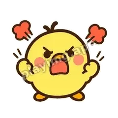 小鸡愤怒 - 边框慌慌鸡表情