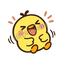 小鸡大笑 - 边框慌慌鸡表情