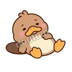 先摊着吧 - 懵懵鸭嘴兽表情