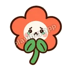 橘花委屈 - 边框爽爽橘花表情