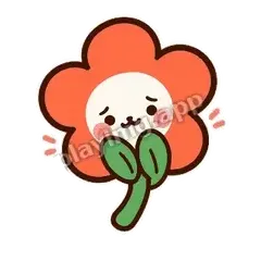 橘花害羞 - 边框爽爽橘花表情