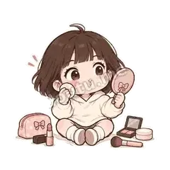 等我化个妆 - 奶茶少女表情