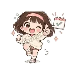 运动打卡 - 奶茶少女表情