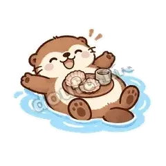肚皮当桌子 - 小海獭表情