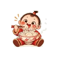 吃饺子 - 节日祝福表情