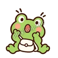 青蛙惊讶 - 边框松松蛙表情
