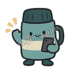 到家说一声 - 盖紧保温杯表情