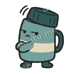 懒得理杯 - 盖紧保温杯表情