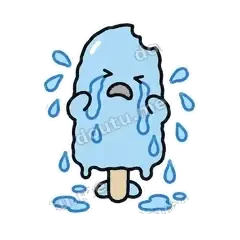 大哭 - 化了小雪糕表情