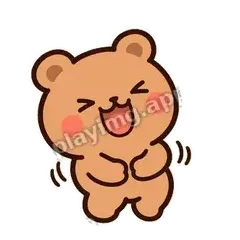 小熊大笑 - 边框暖暖熊表情