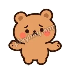 小熊无奈 - 边框暖暖熊表情