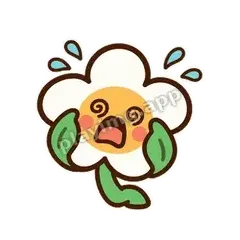 白花崩溃 - 边框礼貌白花表情