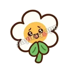 拜托拜托 - 边框礼貌白花表情