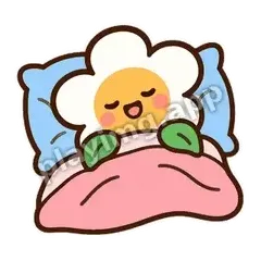 晚安好梦 - 边框礼貌白花表情