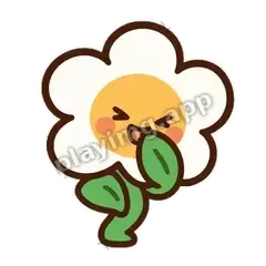 白花坏笑 - 边框礼貌白花表情