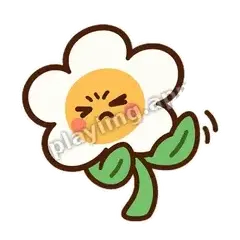 白花嫌弃 - 边框礼貌白花表情