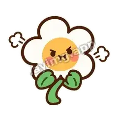 白花生气 - 边框礼貌白花表情