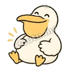 捂肚子饱 - 饿扁小鹈鹕表情