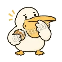 减肥失败 - 饿扁小鹈鹕表情