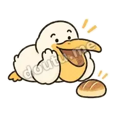 盯着美食 - 饿扁小鹈鹕表情