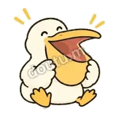 大嘴等开饭 - 饿扁小鹈鹕表情