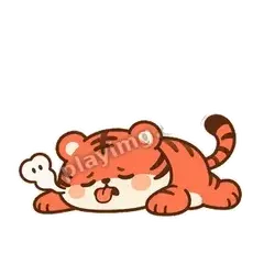 累瘫了 - 橘团小布虎表情