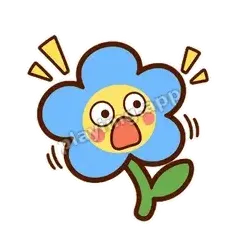 蓝花震惊 - 边框静静蓝花表情