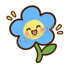 蓝花开心 - 边框静静蓝花表情