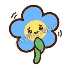 懂你了呀 - 边框静静蓝花表情