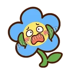 蓝花崩溃 - 边框静静蓝花表情