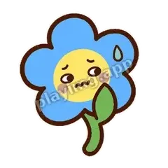 蓝花尴尬 - 边框静静蓝花表情