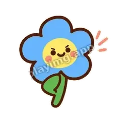 蓝花自信 - 边框静静蓝花表情