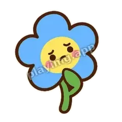 让我想一想 - 边框静静蓝花表情