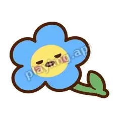 蓝花摆烂 - 边框静静蓝花表情