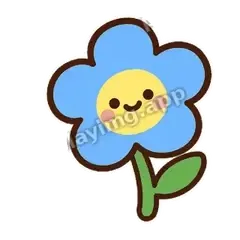 在呢在呢 - 边框静静蓝花表情