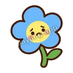 蓝花无奈 - 边框静静蓝花表情