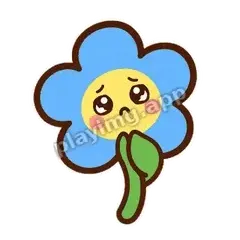 蓝花撒娇 - 边框静静蓝花表情
