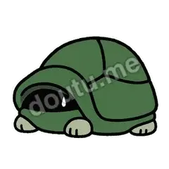 不想面对 - 缩头小乌龟表情